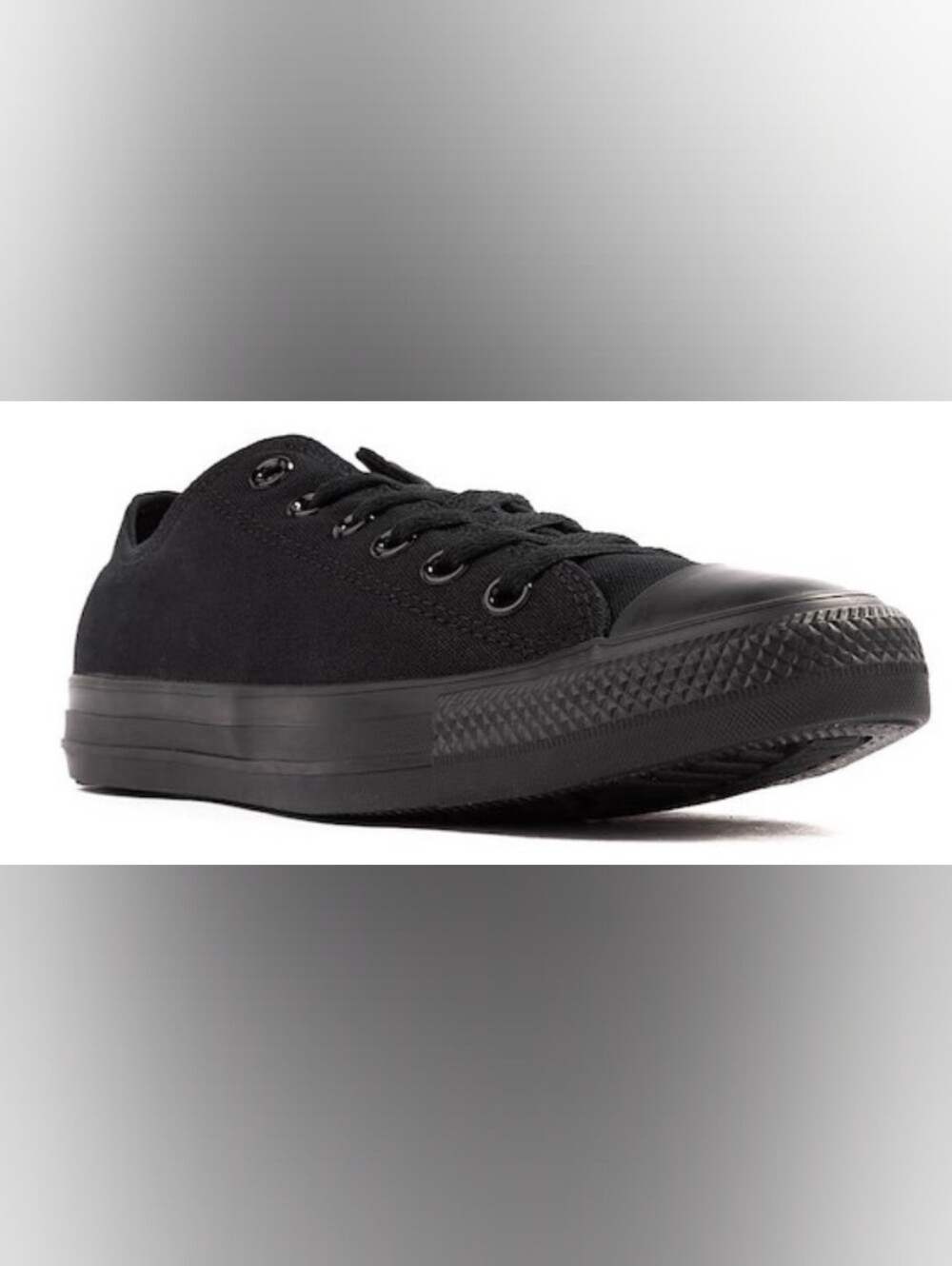 Converse All Star Low-Top Sneakers - Black Monochrome- Size M 6.5 W 8 Used Exc